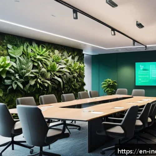 사회책임 투자 트렌드 분석 - A modern corporate boardroom scene showcasing diverse executives engaging in a transparent ESG strat...