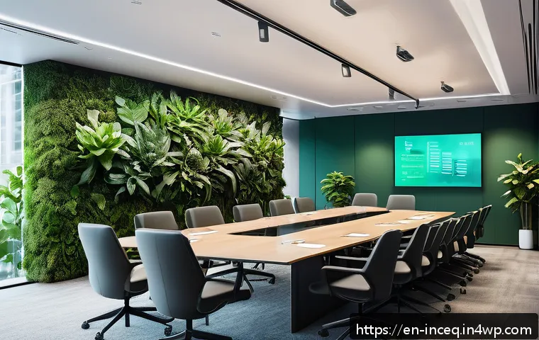 사회책임 투자 트렌드 분석 - A modern corporate boardroom scene showcasing diverse executives engaging in a transparent ESG strat...